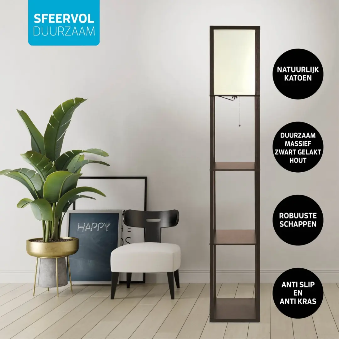 Varin Vloerlamp Vakkenkast - 10x RGBW 60W - Dimbaar Tuya Smart