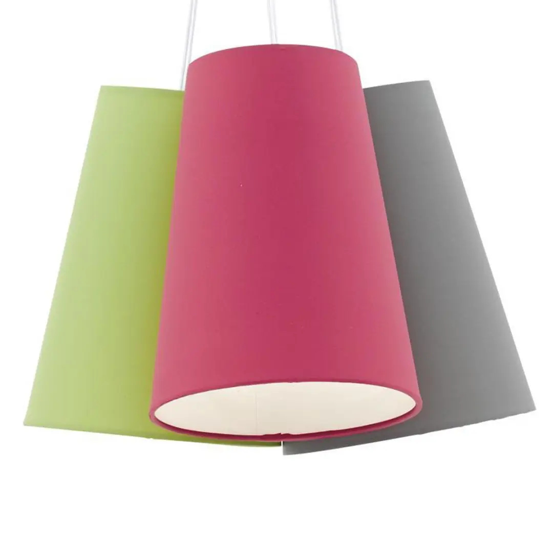 Eglo Nevorres Hanglamp 3x40W - Grijs/Rozes/Turquoise - afbeelding 3 van 4