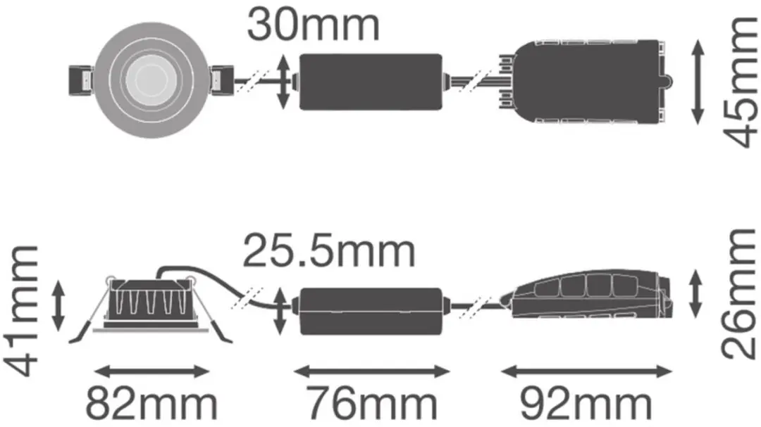 Ledvance LED Spot Combo Aluminium Zwart 6W 600lm