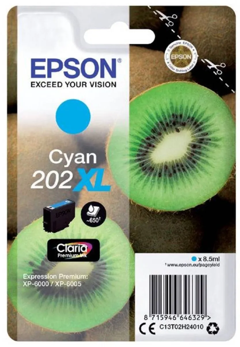 Epson C13T02H24010 Cyan Cartridge - 650 Pagina's