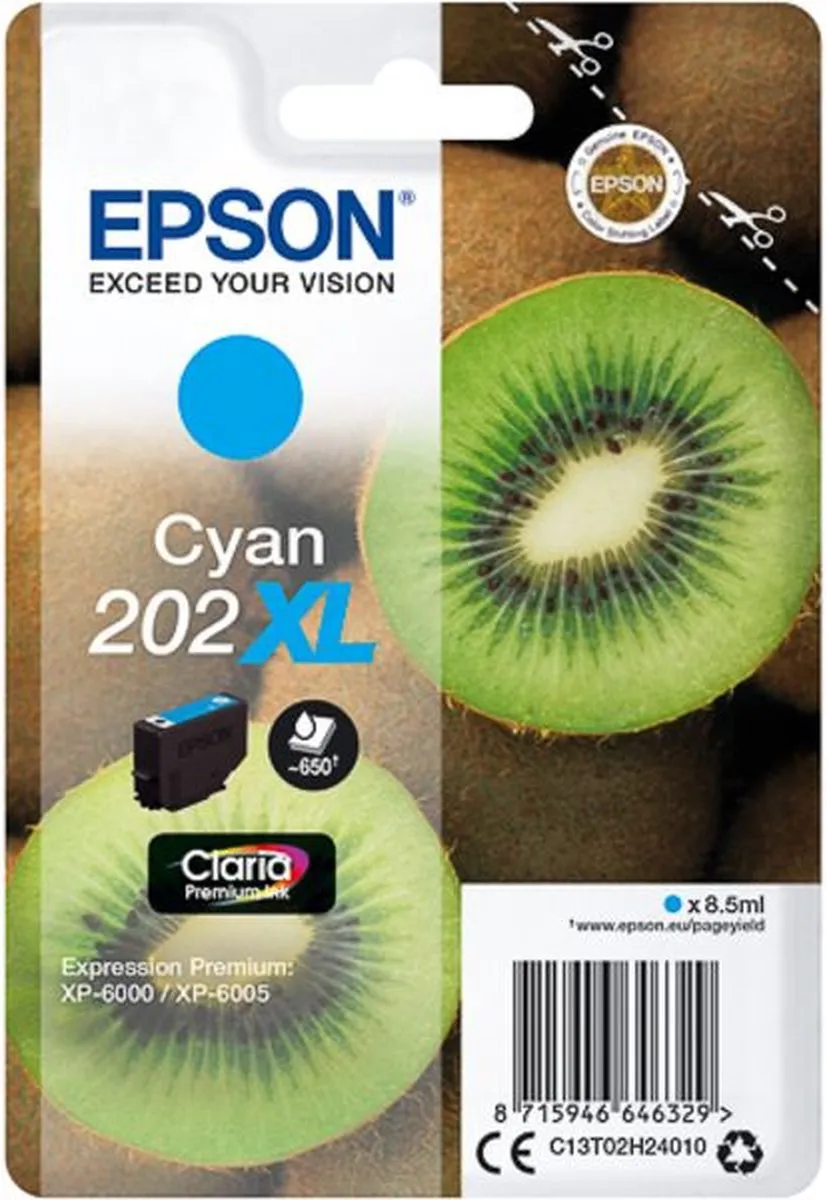 Epson C13T02H24010 Cyan Cartridge