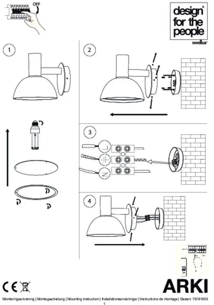 Nordlux Arki Buitenlamp - Zwart