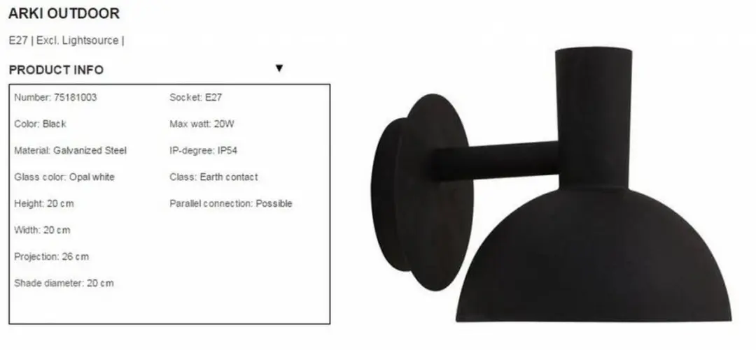 Nordlux Arki Buitenlamp - Zwart