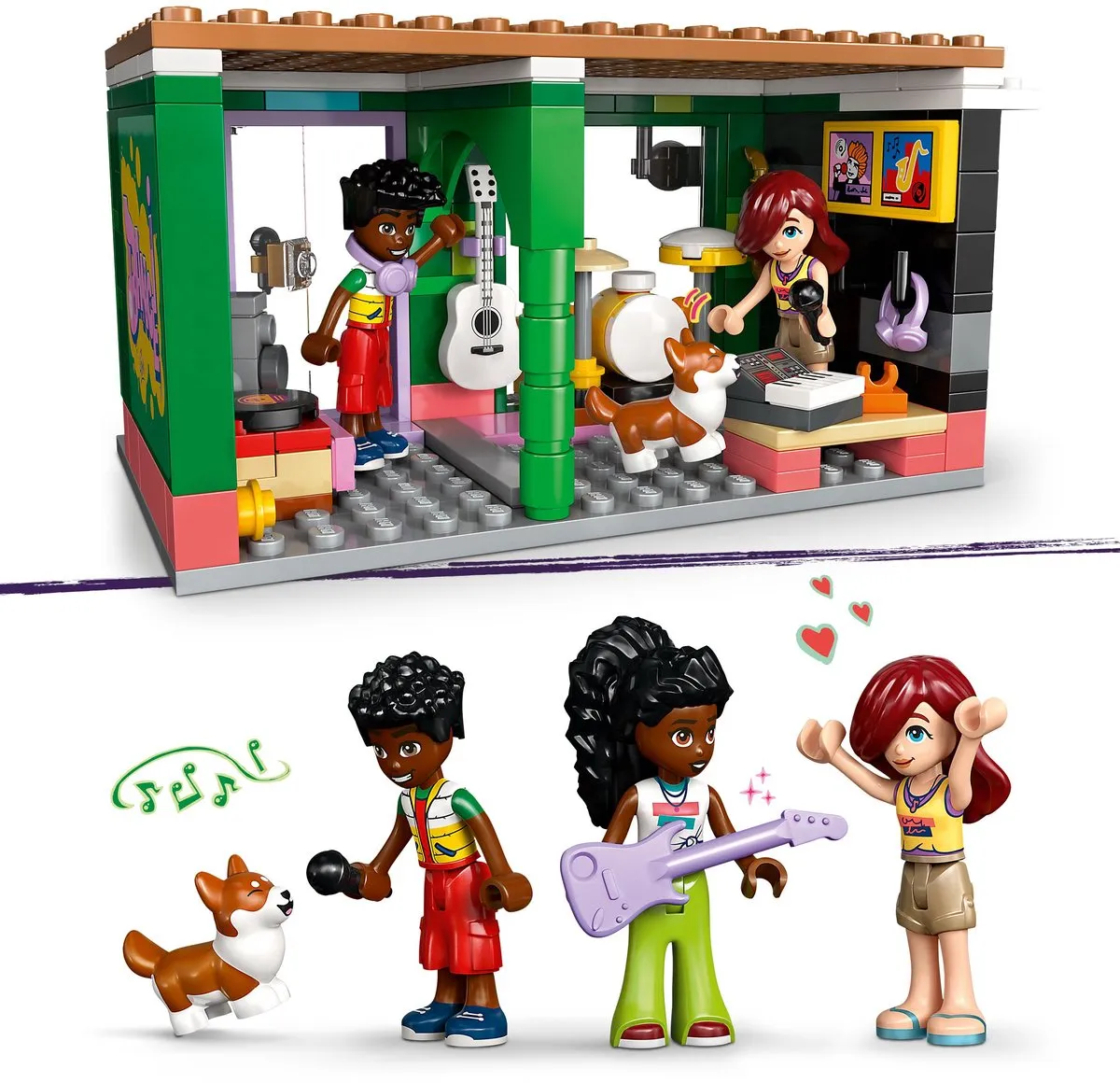 LEGO Friends Muziekwinkel & Appartement 42653 - 483 Stukken - 3 Minifiguren