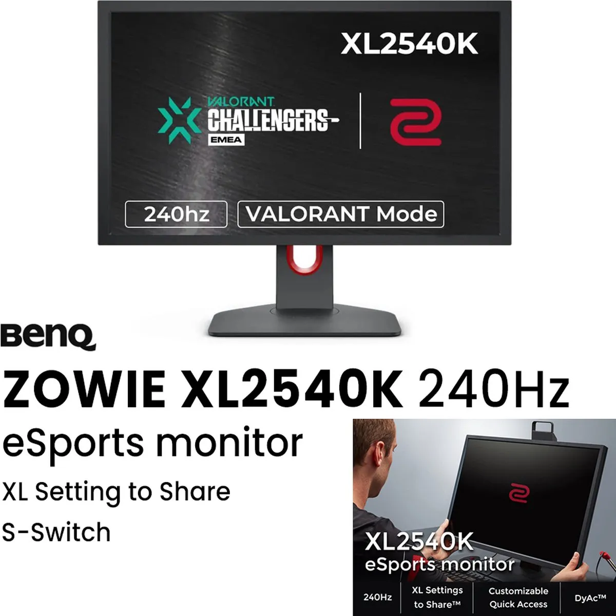 BenQ Zowie XL2540K Gaming Monitor 240Hz - 24 inch