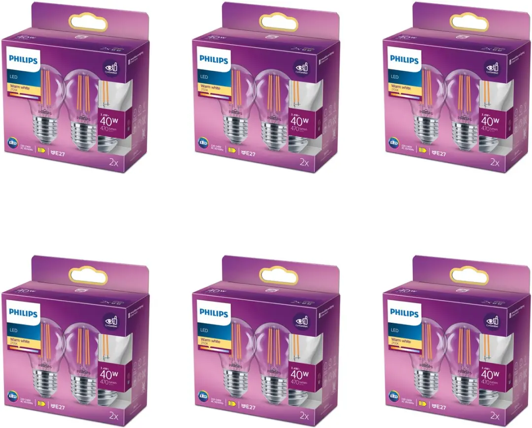 Philips LED E27 Warmwit 4.3W