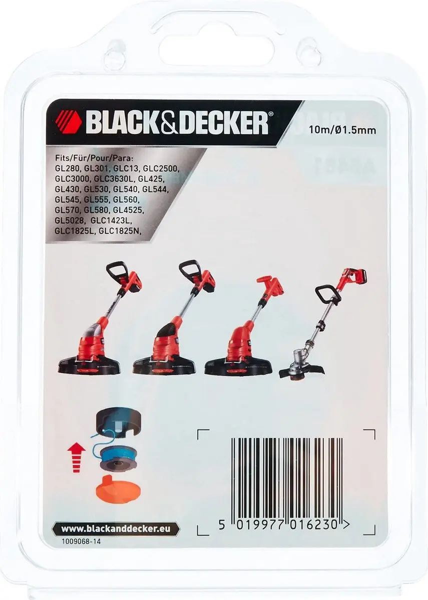 BLACK+DECKER Reflex Spoel A6481-XJ - Grastrimmer 10m/1.5mm