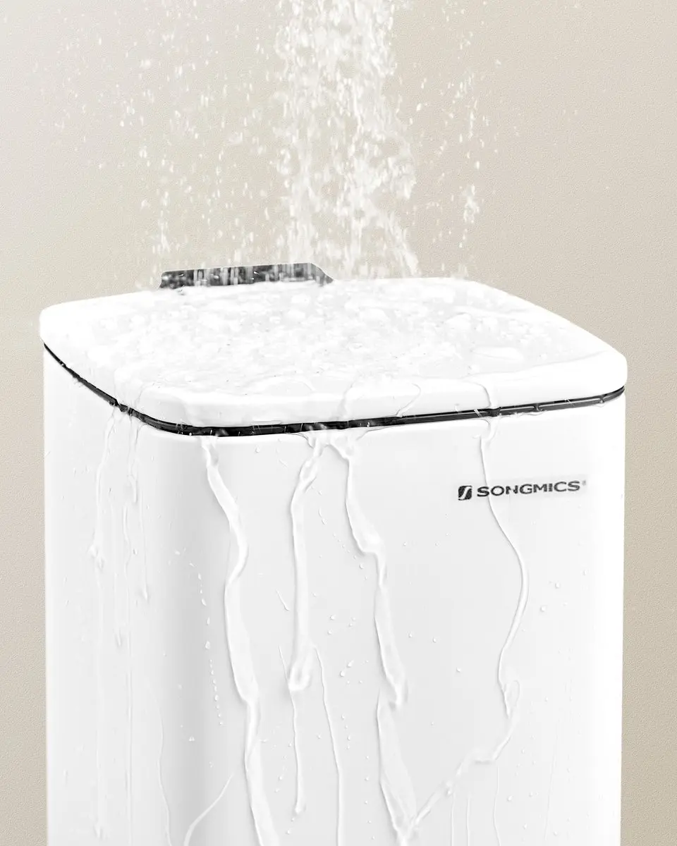 Songmics LTB591W0802 Cosmetische Prullenbak - 8L - Wit