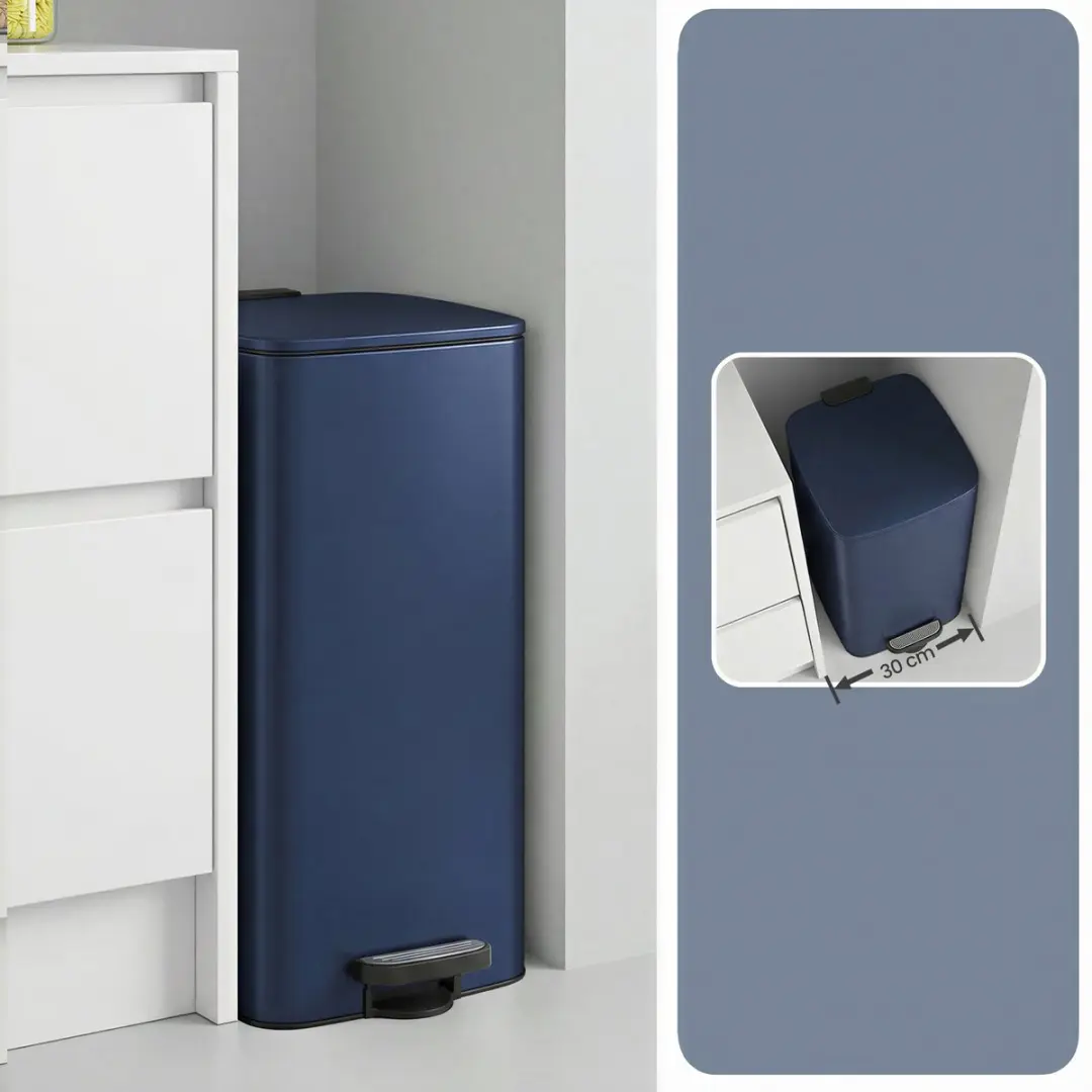 Songmics LTB593Q02 Prullenbak Keuken 30L - Donkerblauw
