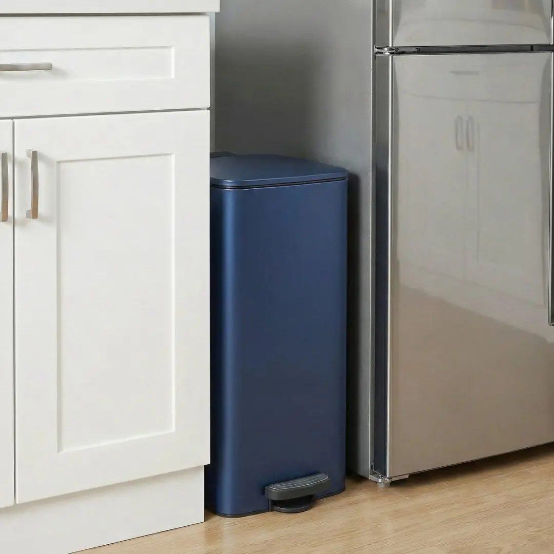 Songmics LTB593Q02 Prullenbak Keuken 30L - Donkerblauw
