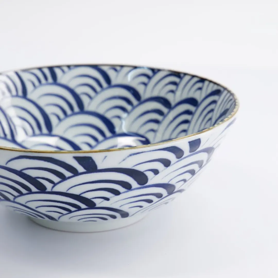 Tokyo Design Studio Natsu Nami Noodle Kom - Blauw - 21cm - 1000ml