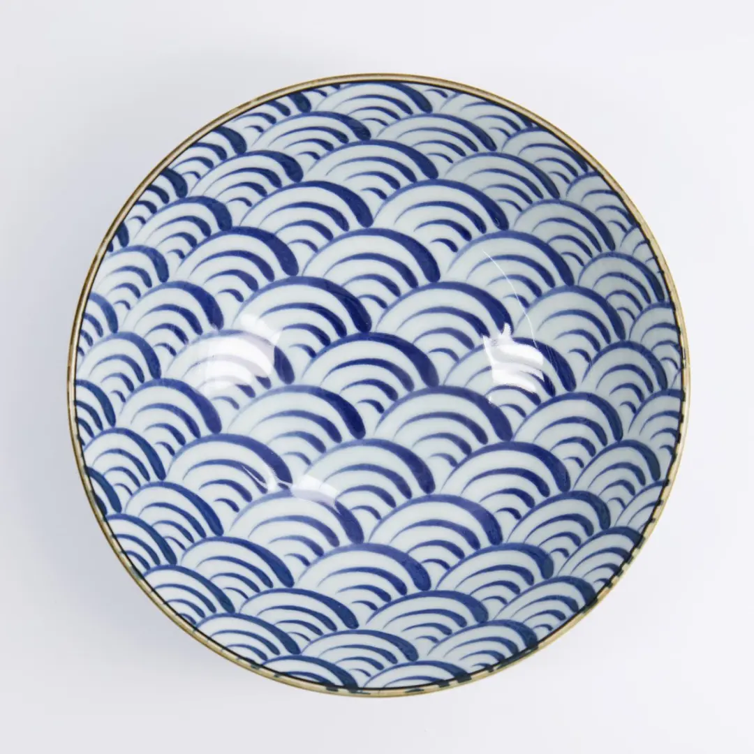 Tokyo Design Studio Natsu Nami Noodle Kom - Blauw - 21cm - 1000ml
