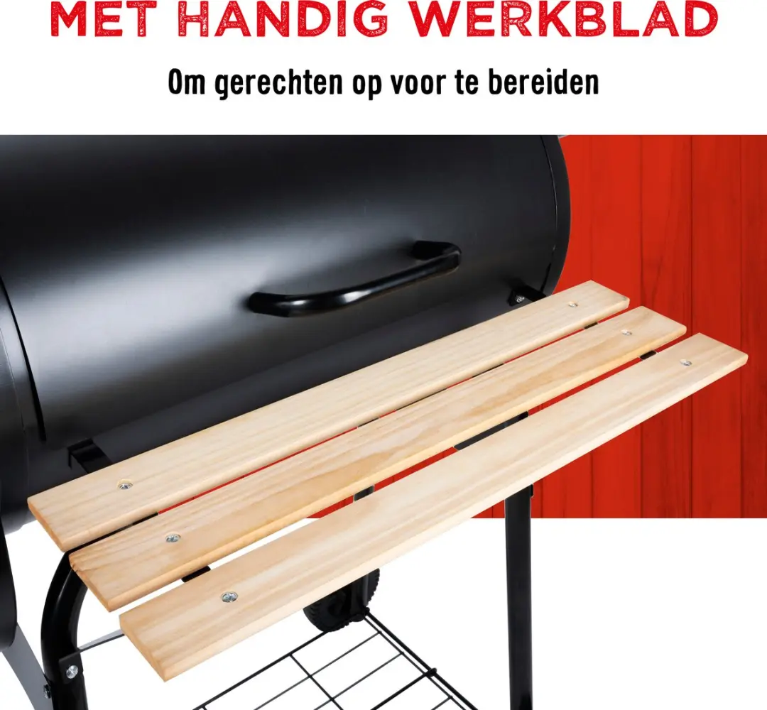 Alpina BBQ Collection 2-in-1 Smoker BBQ - 104x58x114cm - afbeelding 6 van 6
