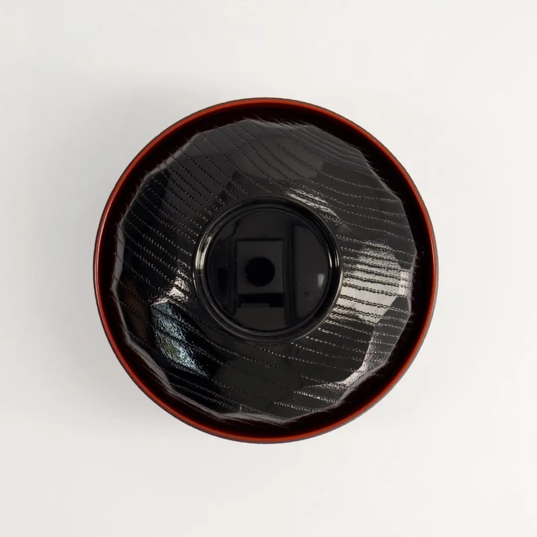 Tokyo Design Studio Lakwerk Kom met Deksel 12x9,5cm - Zwart/Rood