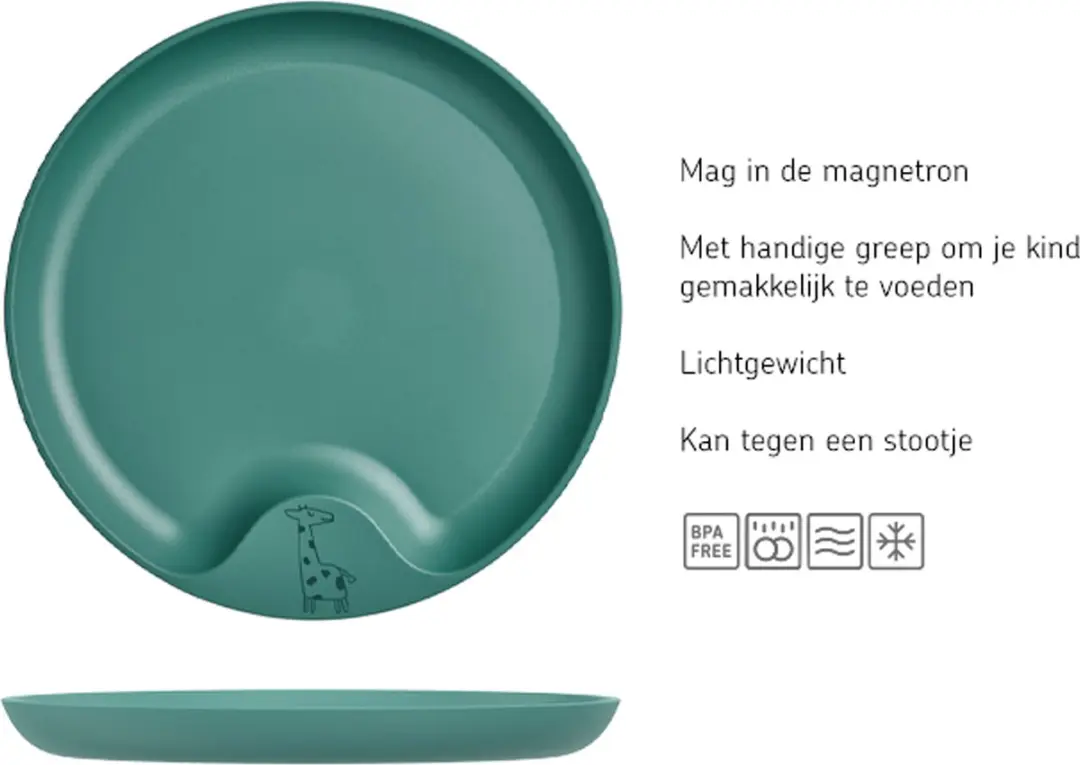 Mepal Mio Kinderbord - Deep Pink - 6-delig