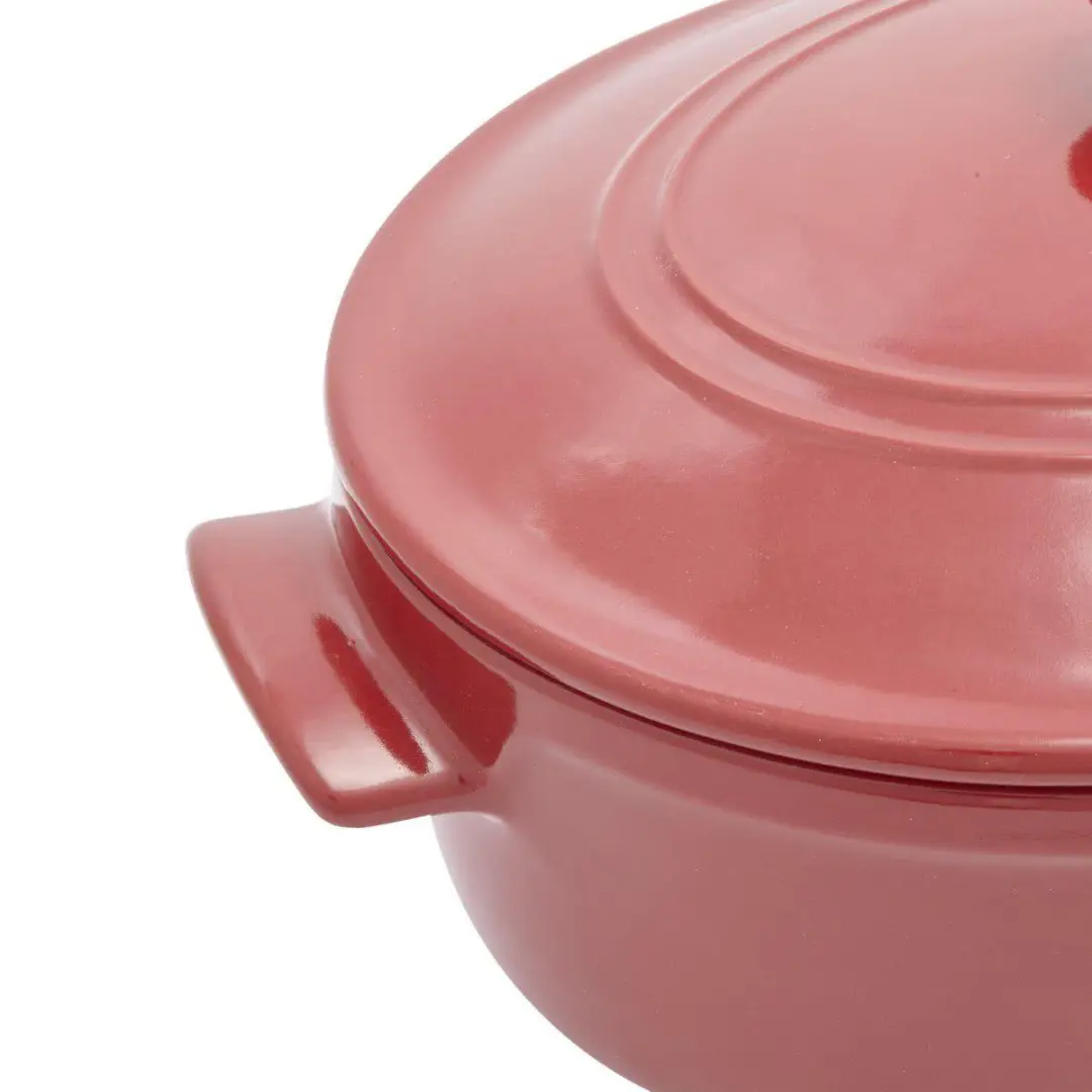 Emile Henry Grand Cru Ovaal Kookpan 6L - Rood - afbeelding 3 van 5