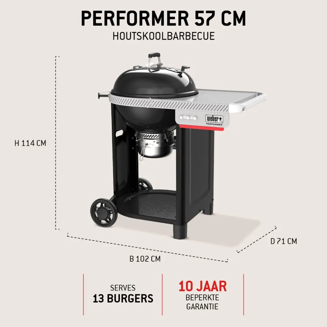 Weber Performer 57cm BBQ - Zwart