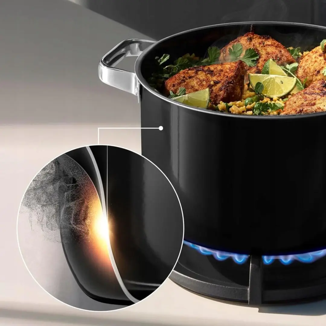 WMF Fusiontec Mineral Pro Hoge Pan 20cm - Zwart - afbeelding 2 van 3
