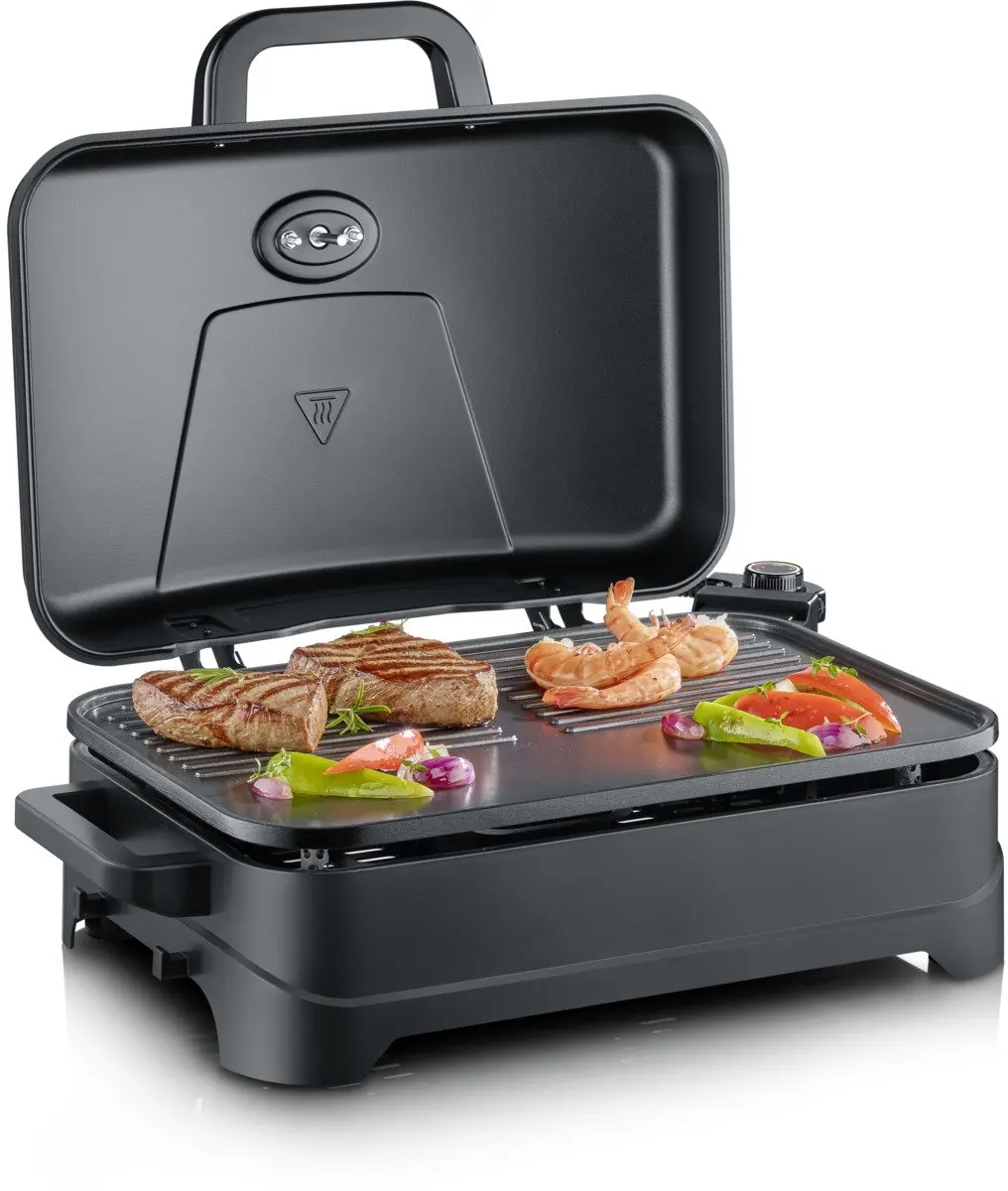 Severin PG 8597 Elektrische BBQ Grill - 2300W - 45x30cm - Zwart