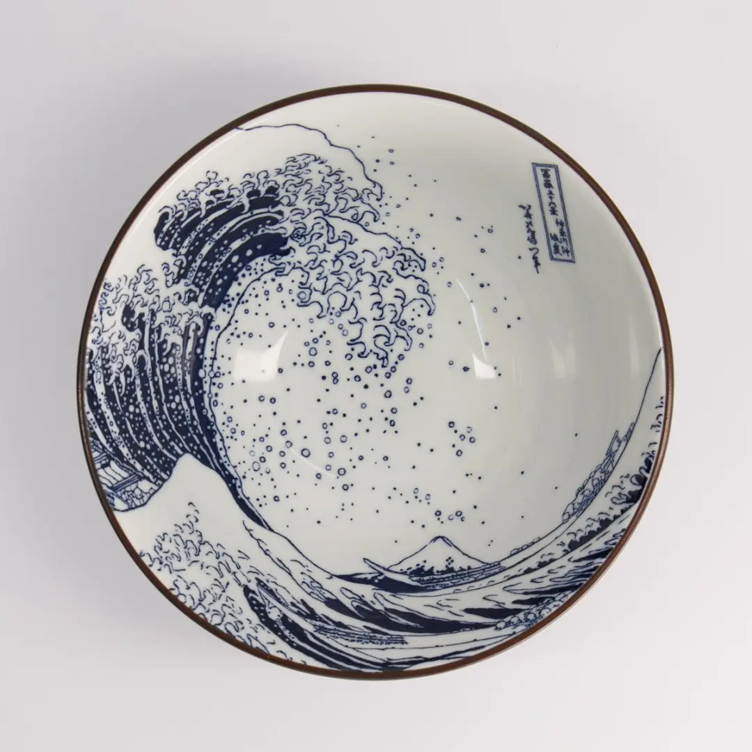 Tokyo Design Studio Hokusai Nami Ramen Kom Blauw/Wit