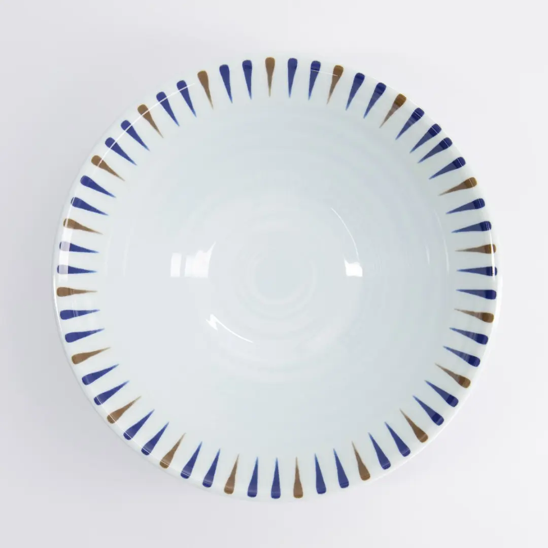 Tokyo Design Studio Tokusa Ramen Kom - Blauw/Wit 1200ml Melamine