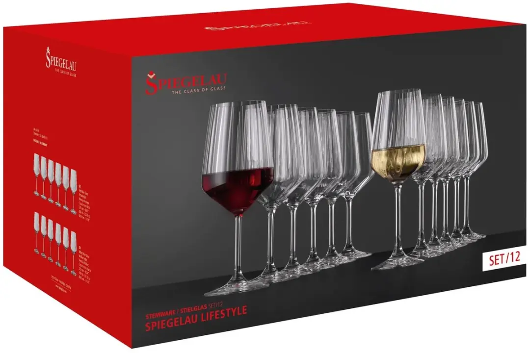 Spiegelau Lifestyle Set 12 Wijnglazen - 6x Rood & 6x Wit