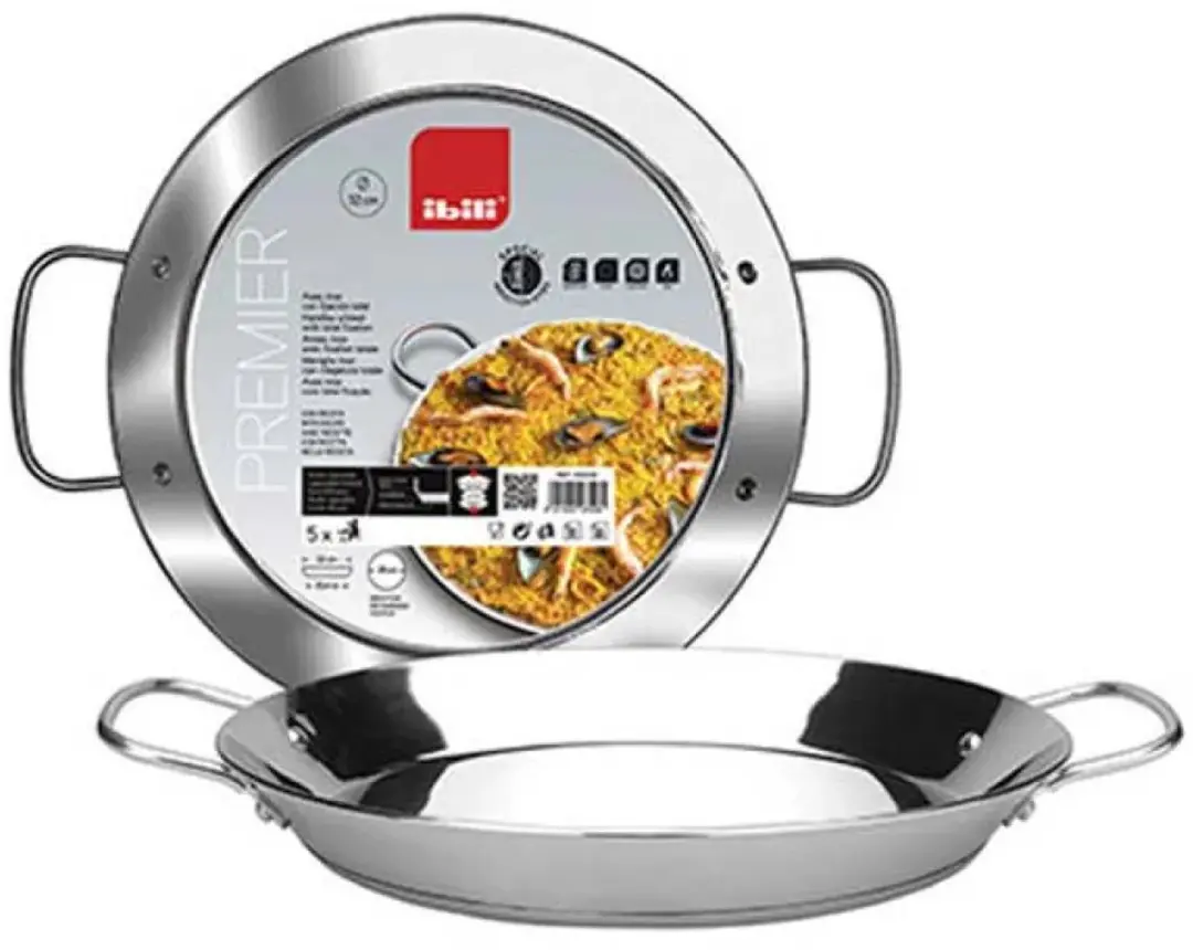 Ibili Premier Roestvrij Staal Paellapan 28cm - Zilver