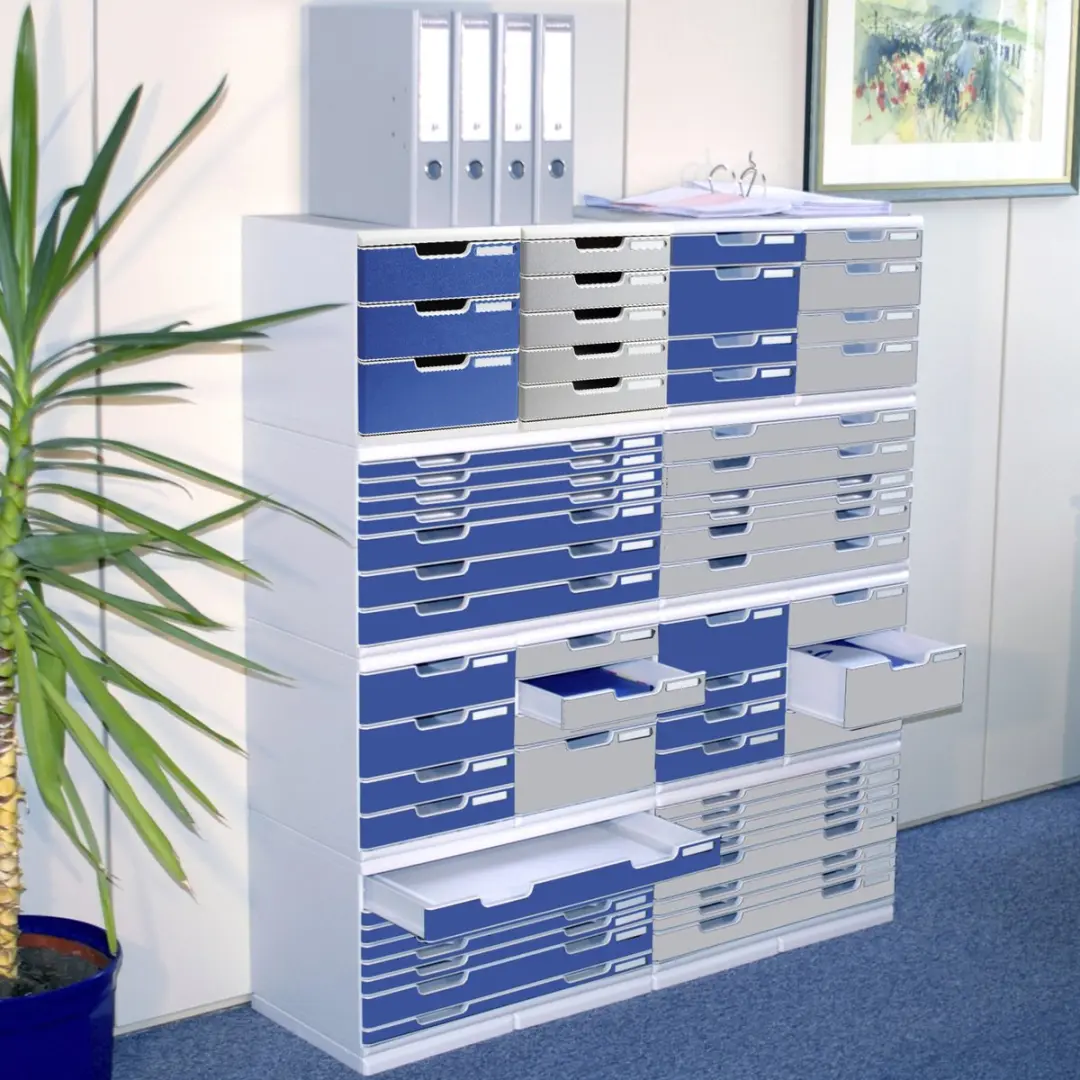 Exacompta Ladenbox MODULO A3 - 10 Gesloten Laden - Blauw