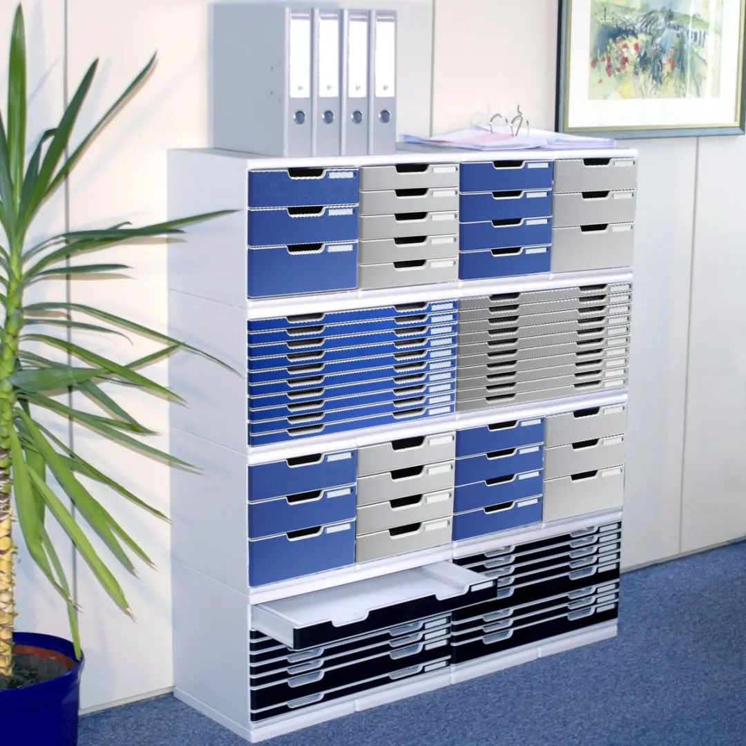 Exacompta Ladenbox MODULO A3 - 10 Gesloten Laden - Blauw