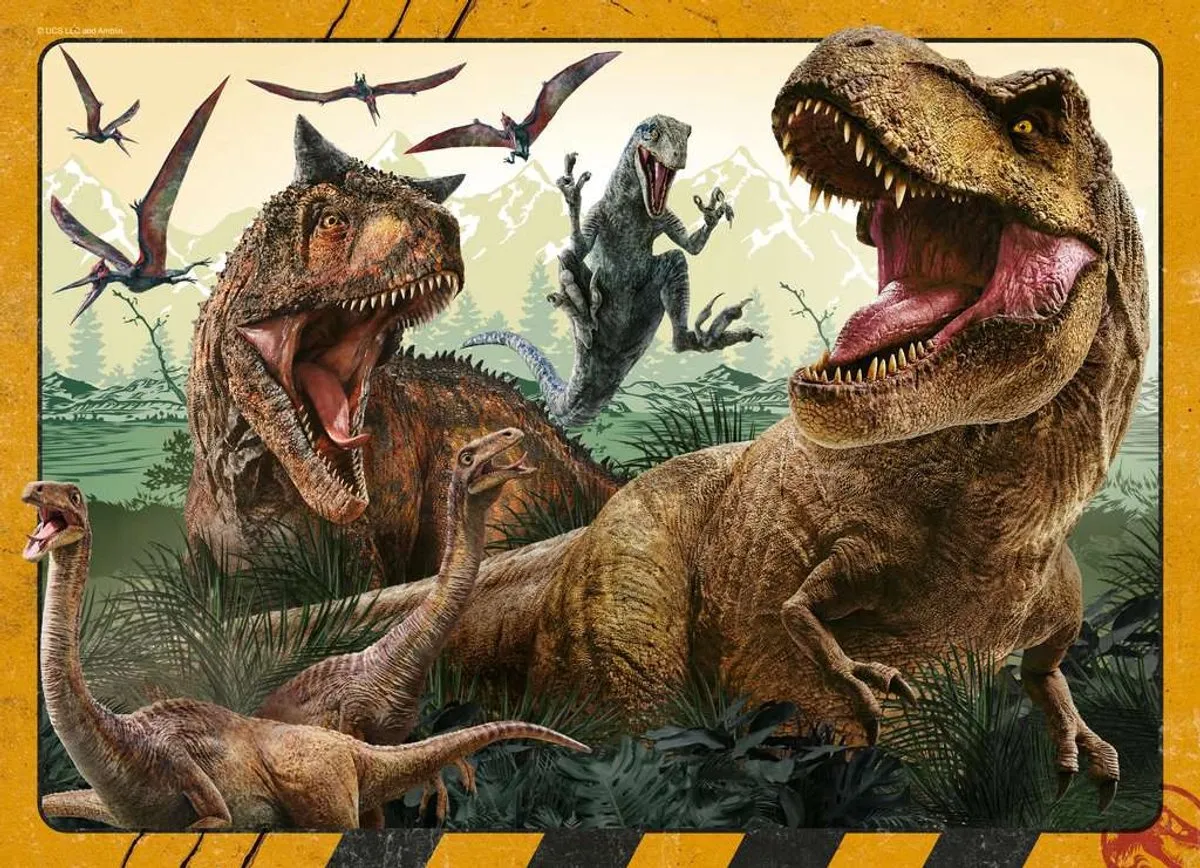 Ravensburger Jurassic World Puzzel 4x100 Stuks - Multicolor - afbeelding 6 van 6