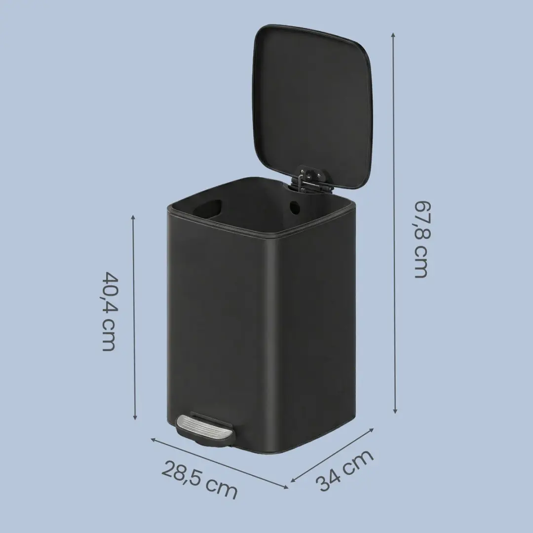 Songmics LTB592B02 Tretprullenbak 20L - Zwart