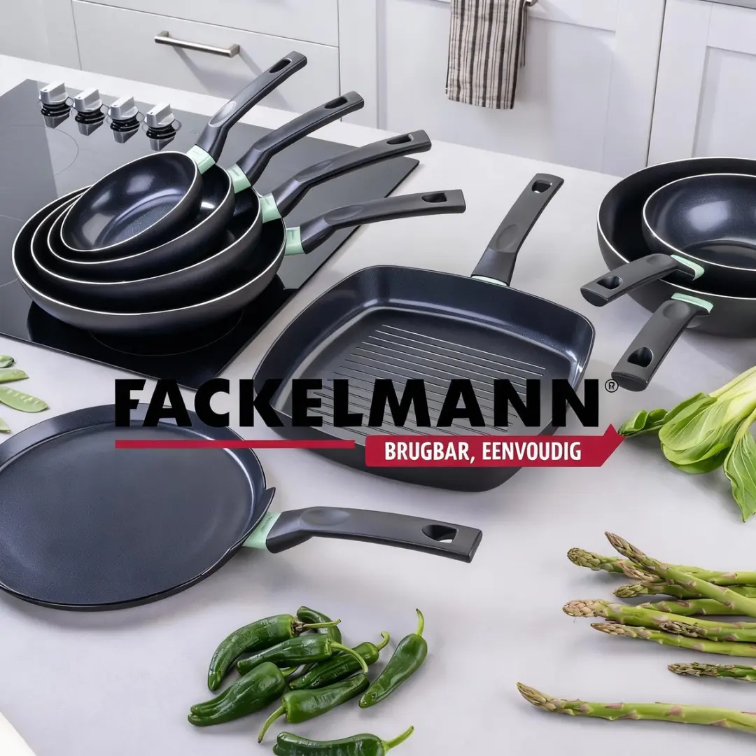 Fackelmann Brandao Pan 16cm Aluminium - Groen/Zwart