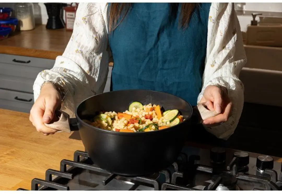 PYREX Braadpan 24cm - Anti-aanbaklaag - Zwart