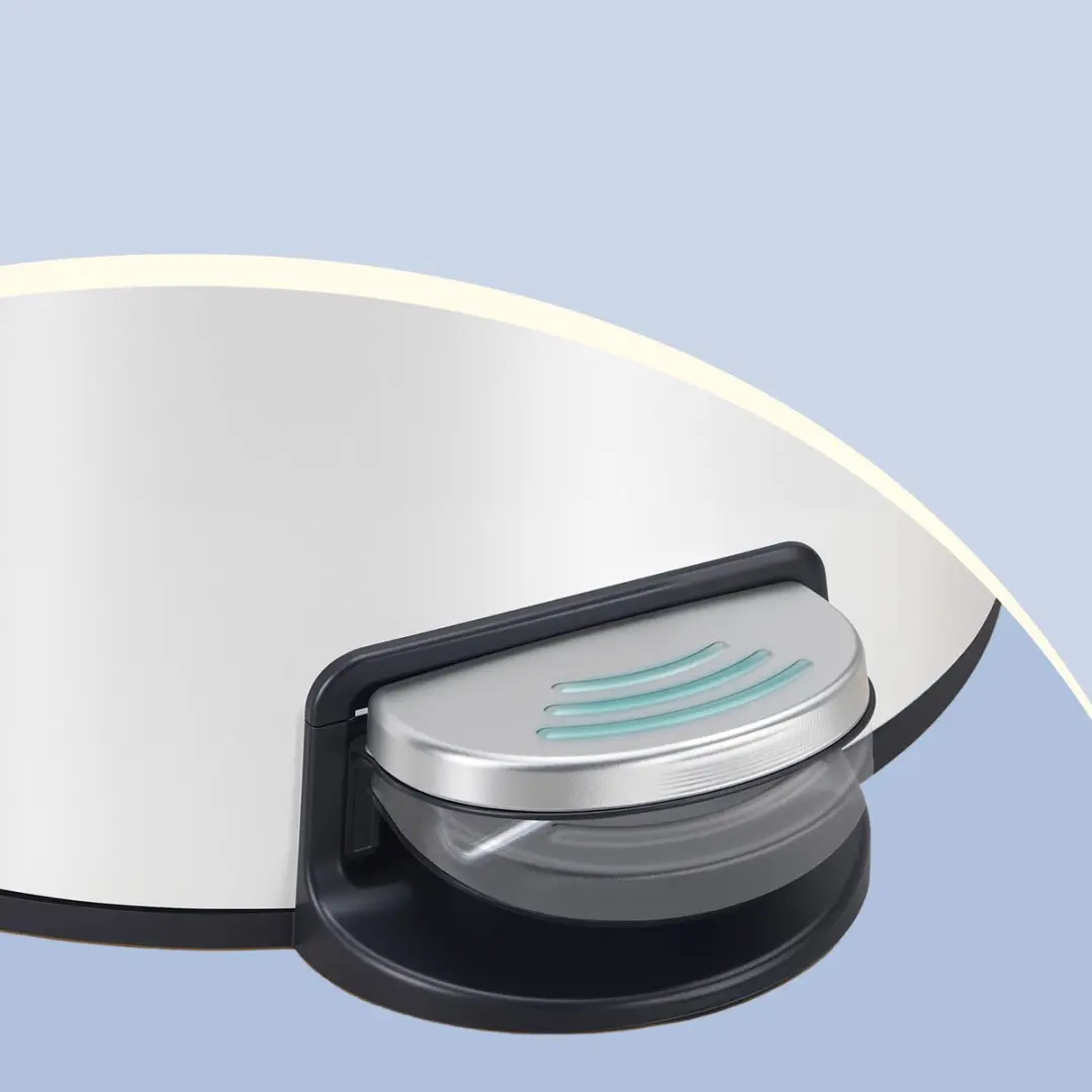 Songmics LTB031WZ02 Ronde Prullenbak Keuken 69L - Wolkenwit