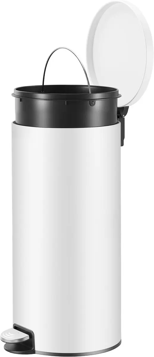Songmics LTB031WZ02 Ronde Prullenbak Keuken 69L