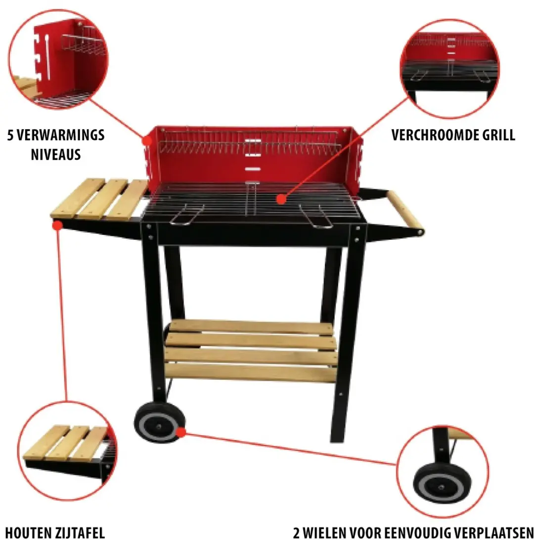 Alpina BBQ Collection Houtskoolbarbecue 25cm - Zwart