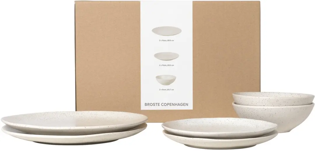 Broste Copenhagen Nordic Vanilla Serviesset 6-delig - 2 Personen