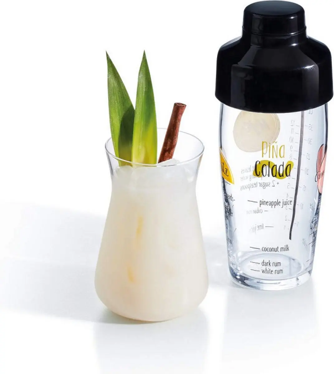 Luminarc Cocktail Shaker Maker 580ml - Zwart/Transparant - afbeelding 6 van 6