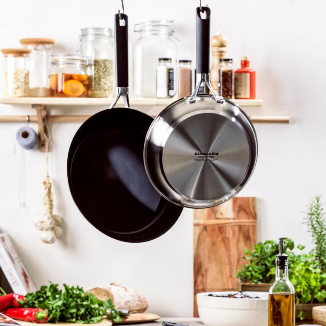 KitchenAid CC005706-001 Braadpan Set 20cm-28cm - 2-delig - Zilver