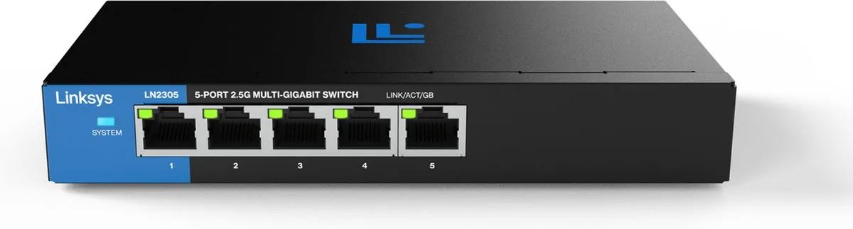 Linksys LN2305 Unmanaged Switch 5-Poorten 2500 Mbps
