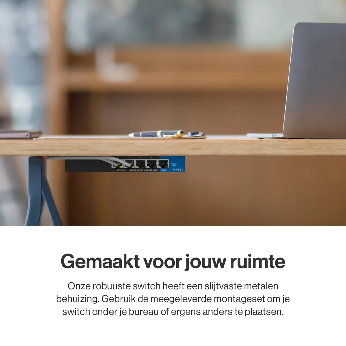 Linksys LN2305 Unmanaged Switch 5-Poorten 2500 Mbps - Zwart