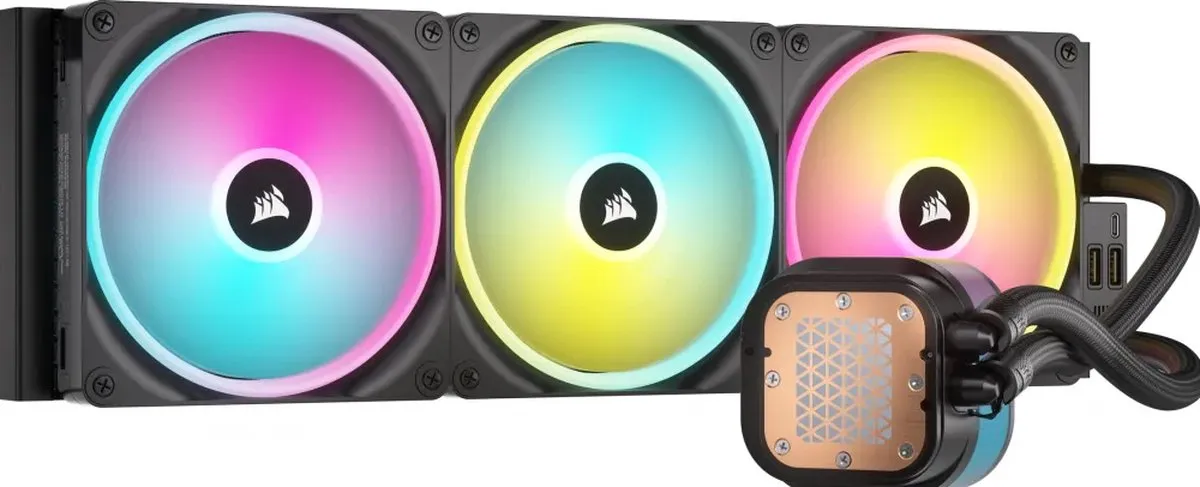 Corsair iCUE LINK H170i LCD Vloeistofkoelsysteem 420mm - 3x QX140 RGB - Zwart