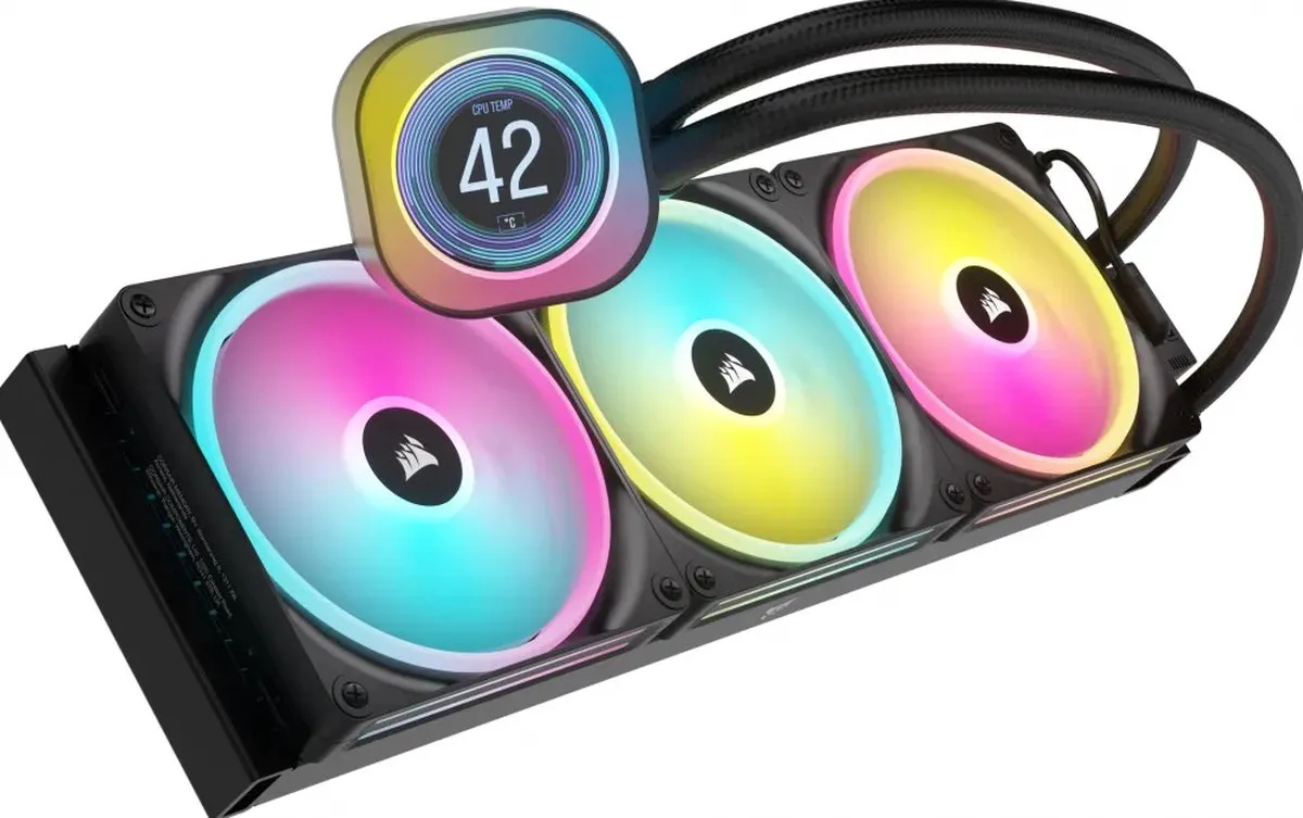 Corsair iCUE LINK H170i LCD Vloeistofkoelsysteem 420mm - 3x QX140 RGB - Zwart