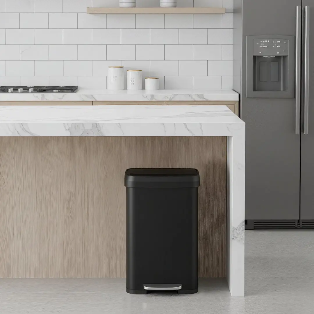 Songmics LTB530B5002 Vuilnisbak 50L - Zwart - 15 Zakken