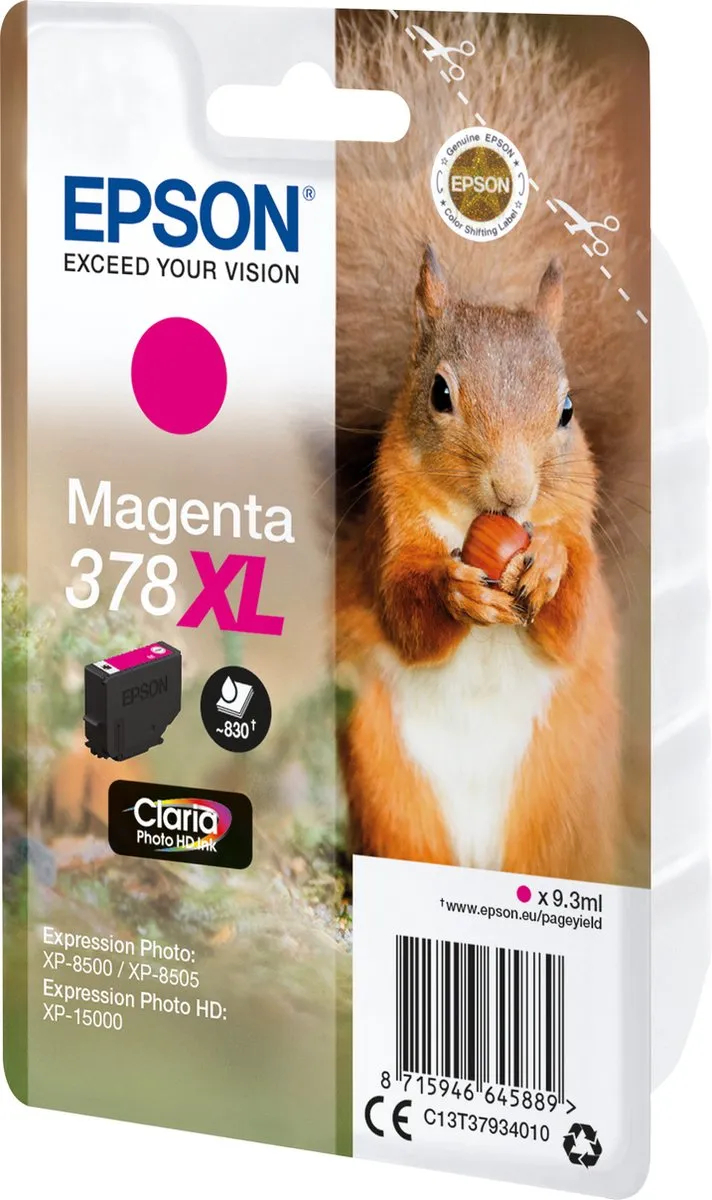 Epson 378XL Magenta Inktcartridge C13T37934010 - 9,3 ml