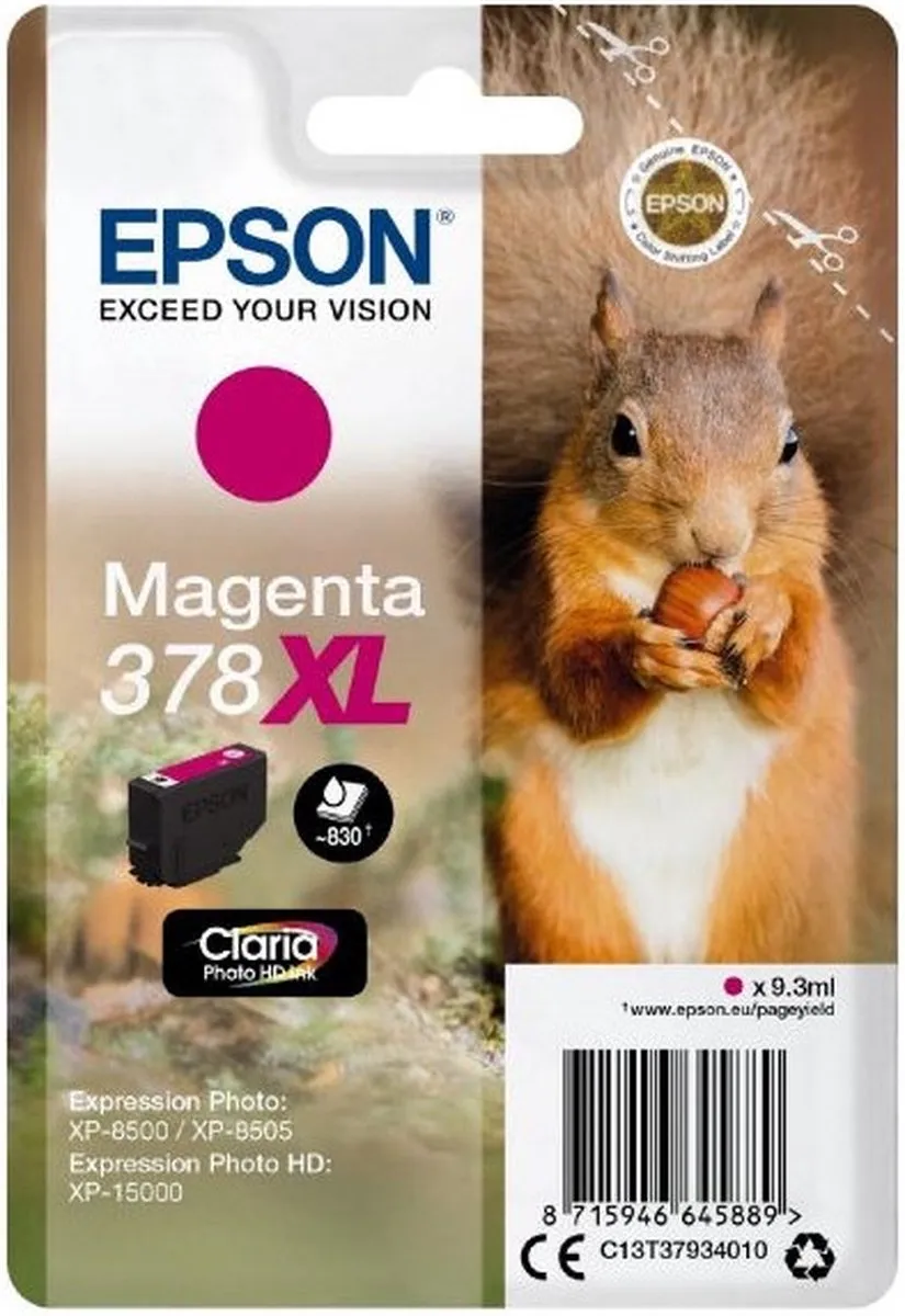 Epson 378XL Magenta Inktcartridge C13T37934010 - 9,3 ml