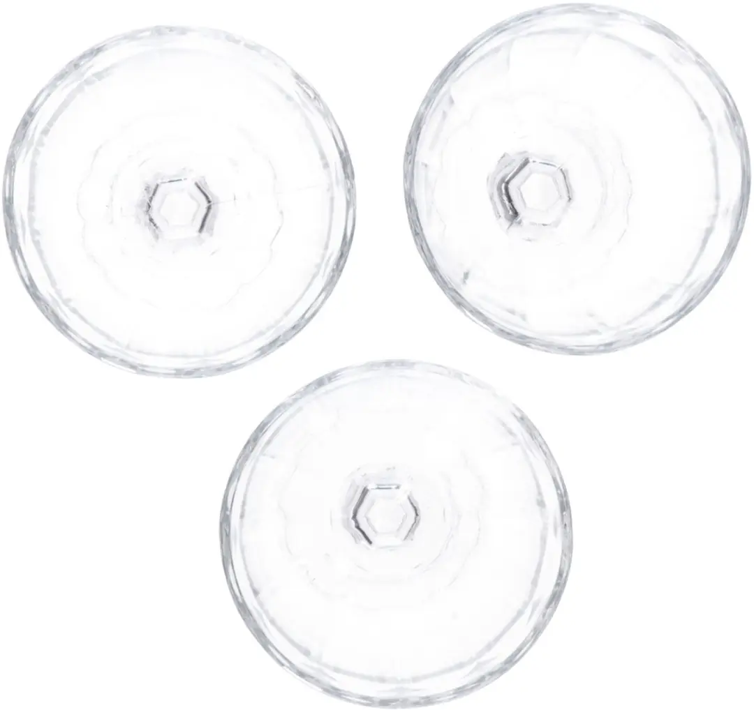 Excellent Houseware IJs/Dessertschaaltjes 425ml - 3 Stuks - Transparant