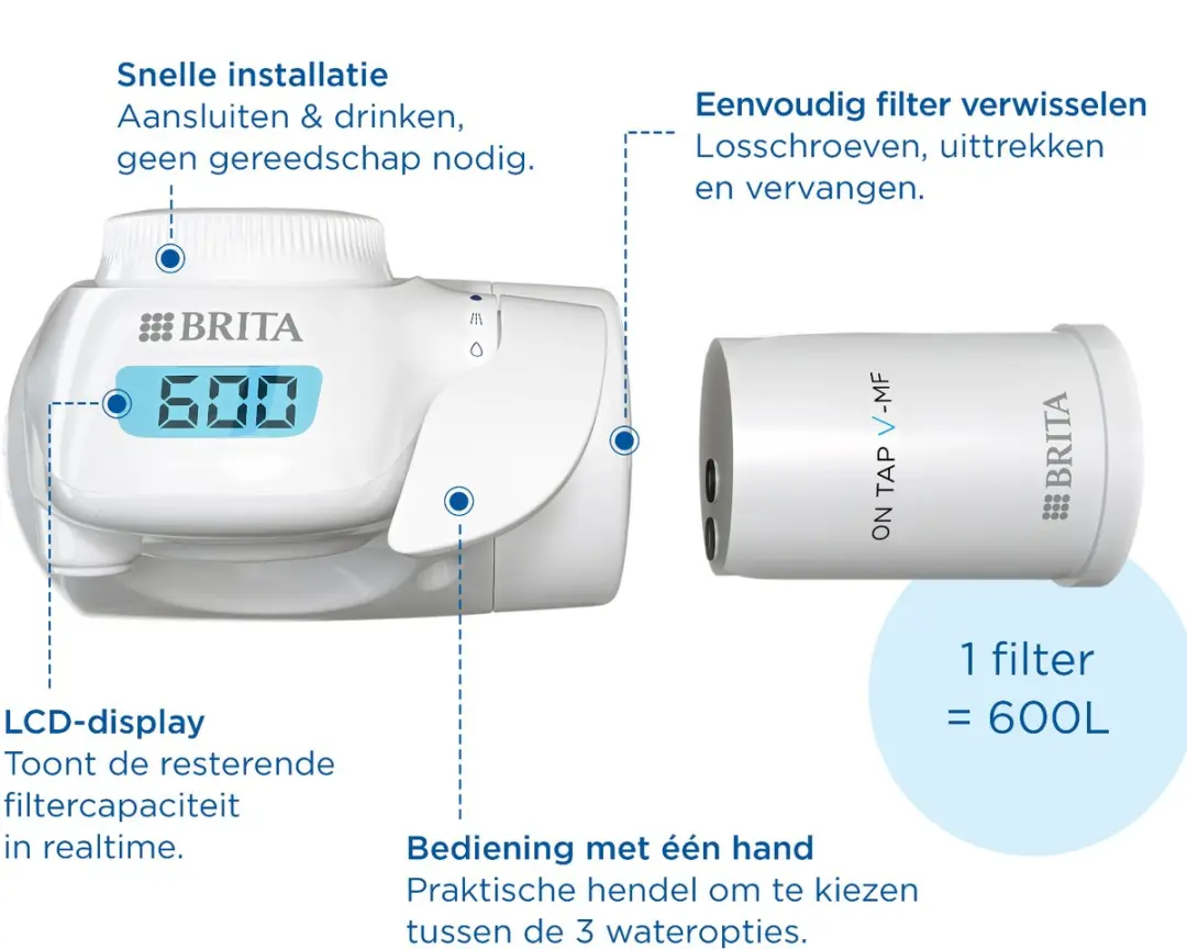 BRITA ON TAP V-filter 1052391 - 600L Wit