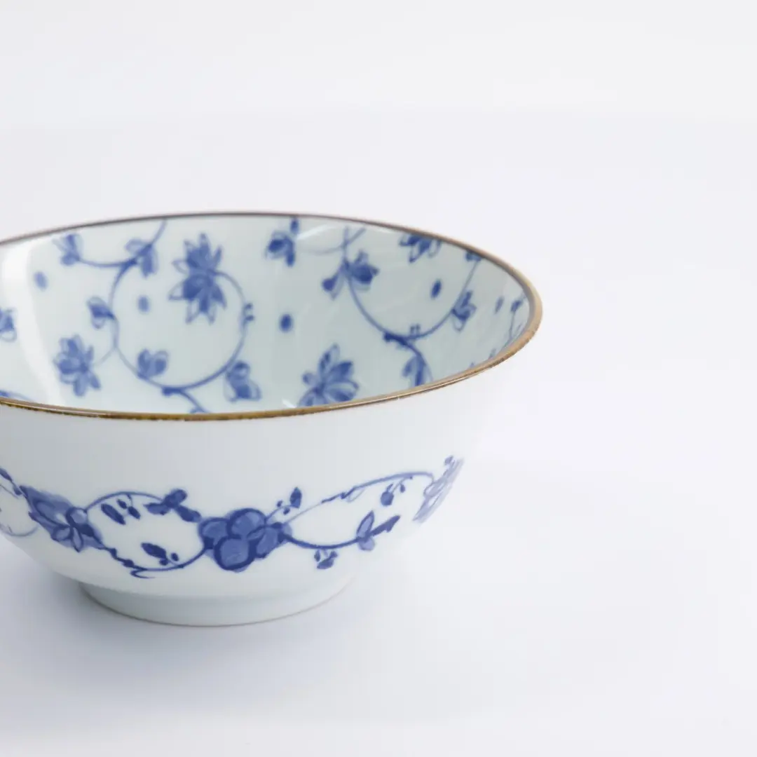 Tokyo Design Studio Natsu Karakusa Ramen Bowl - Blauw/Wit - 15.2x6.7cm