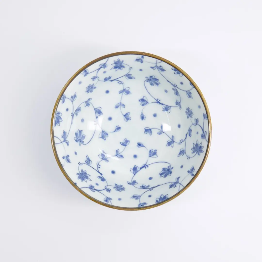 Tokyo Design Studio Natsu Karakusa Ramen Bowl - Blauw/Wit - 15.2x6.7cm